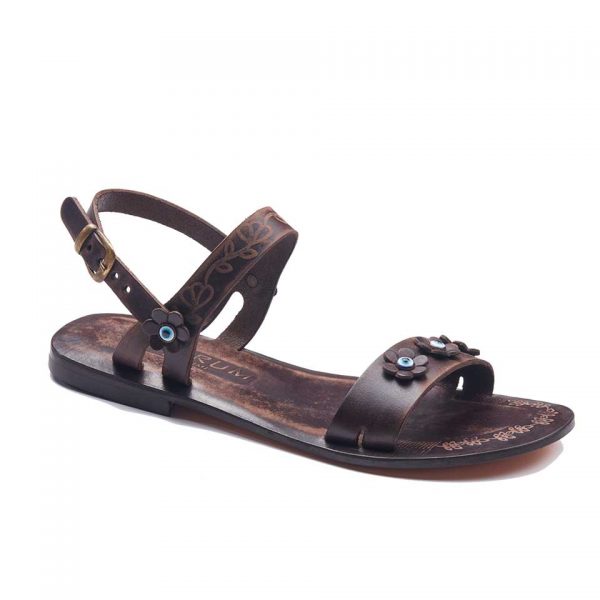 çiçekli taşlı sandalet