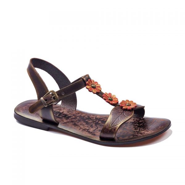 çiçekli bantlı sandalet